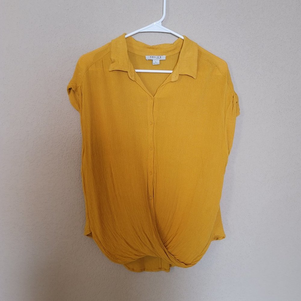 Twisted Mustard Blouse
